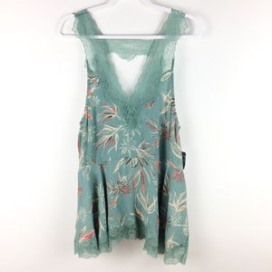 Intimately Free People Lace Trim Peplum Cami Tank